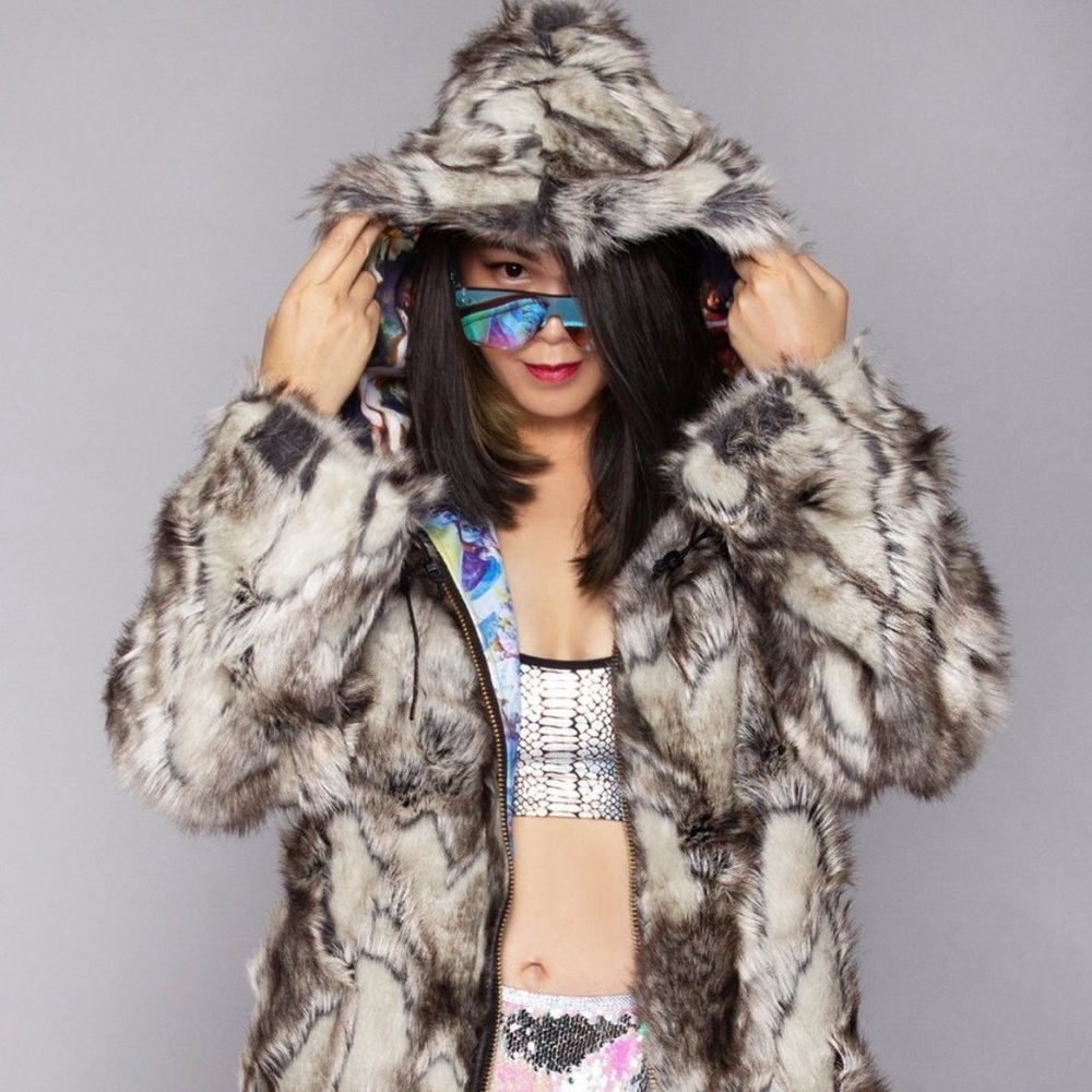 Velufur Convertible Faux Fur Coat
